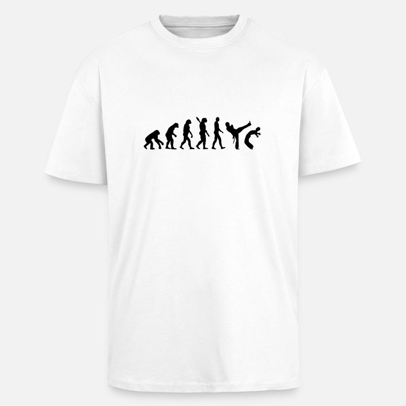 Evolution Capoeira - Oversized Heavyweight Unisex T-Shirt - Weiß