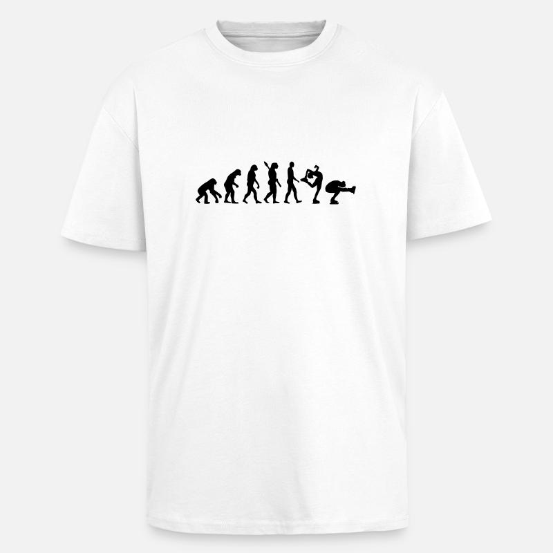 Evolution Eiskunstlauf - Oversized Heavyweight Unisex T-Shirt - Weiß