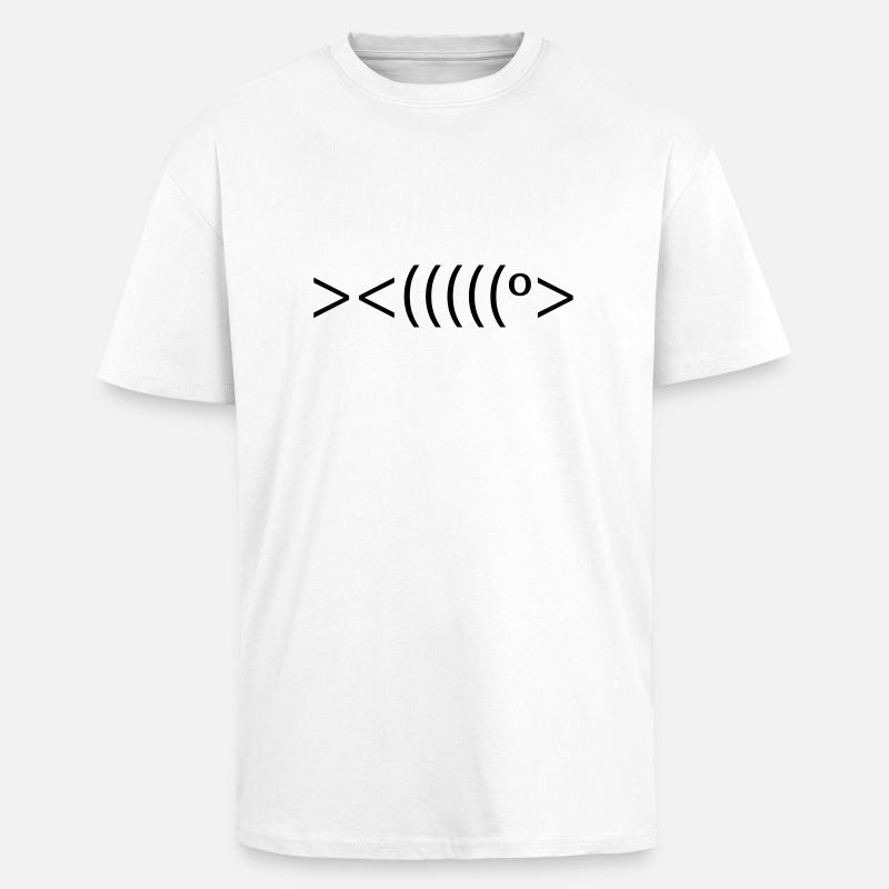 fisch - Oversized Heavyweight Unisex T-Shirt - Weiß