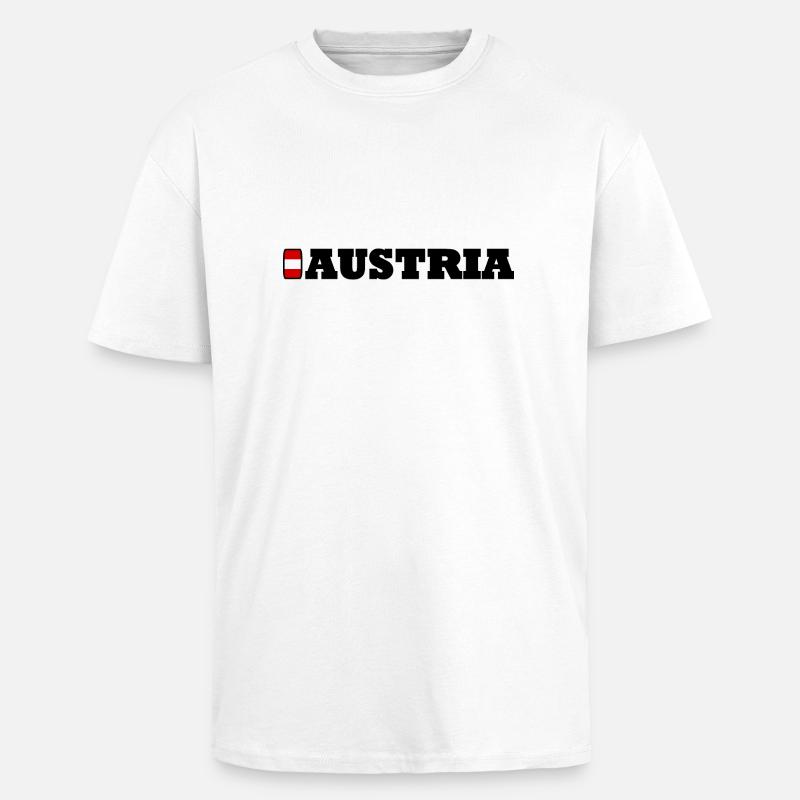 Austria / Austria - Unisex Oversized Heavyweight T-shirt - white