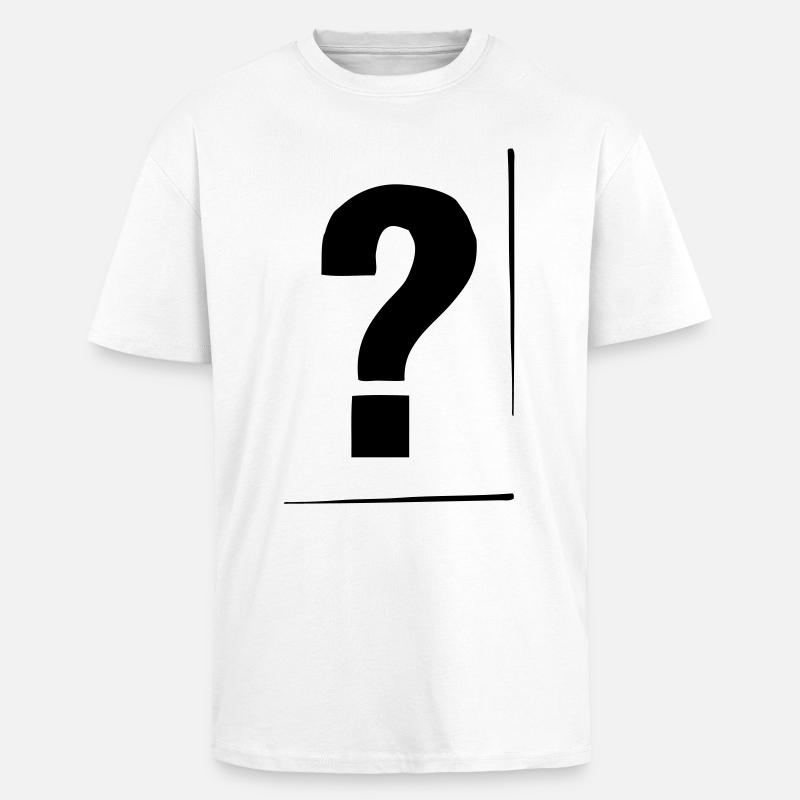Fragezeichen - TimotheeDesign - Oversized Heavyweight Unisex T-Shirt - Weiß