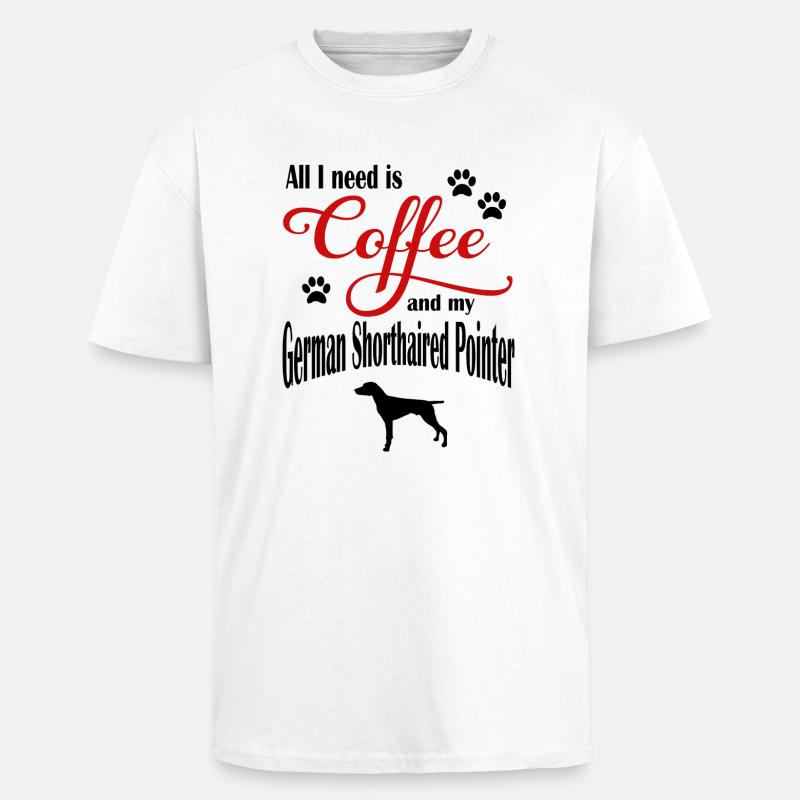 German Shorthaird Pointer - Oversized Heavyweight Unisex T-Shirt - Weiß
