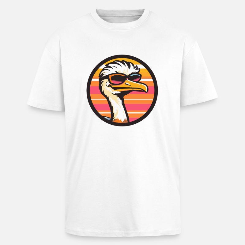 Strauß Comic Cool - Oversized Heavyweight Unisex T-Shirt - Weiß
