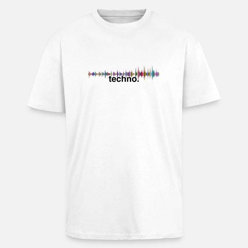 techno - Oversized Heavyweight Unisex T-Shirt - Weiß