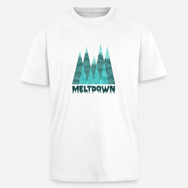 Meltdown - Oversized Heavyweight Unisex T-Shirt - Weiß