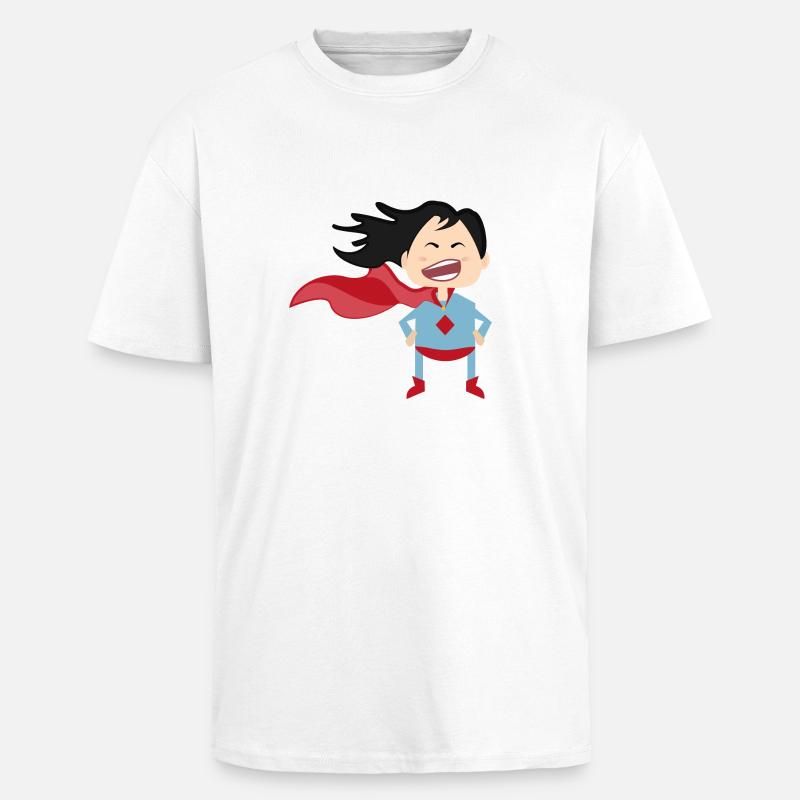 Superheldin - Oversized Heavyweight Unisex T-Shirt - Weiß