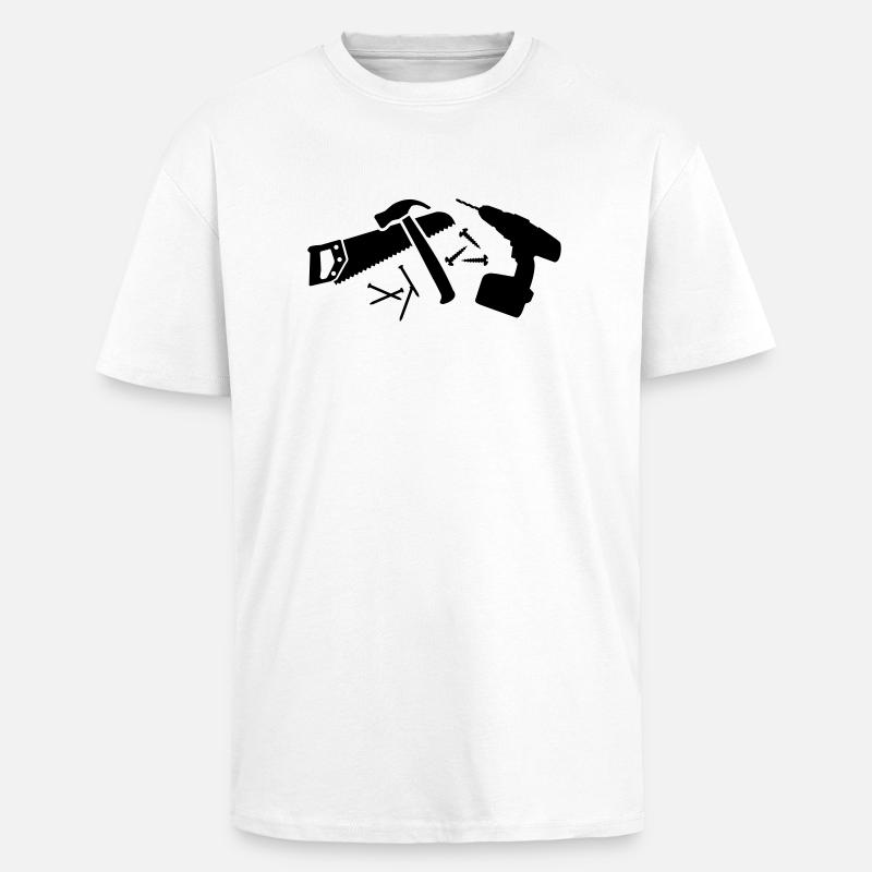 Tools - Unisex Oversized Heavyweight T-shirt - white