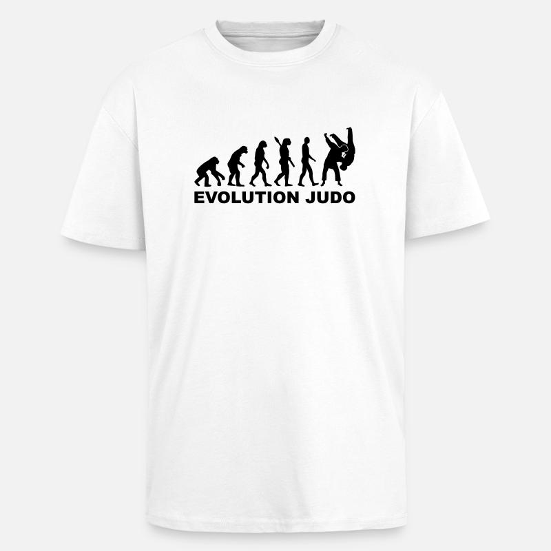 Evolution Judo - T-shirt unisexe oversize épais - blanc