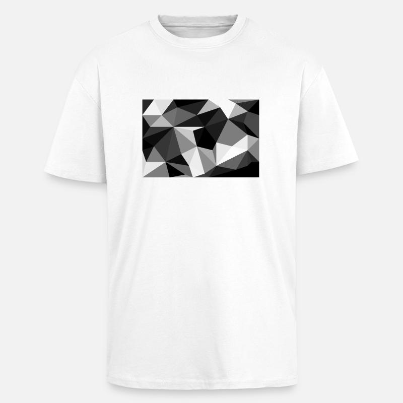 Polygon Black and White - Unisex Oversized Heavyweight T-shirt - white