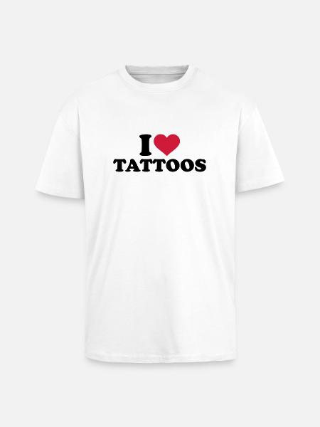 Tattoo - Oversized Heavyweight Unisex T-Shirt - Weiß