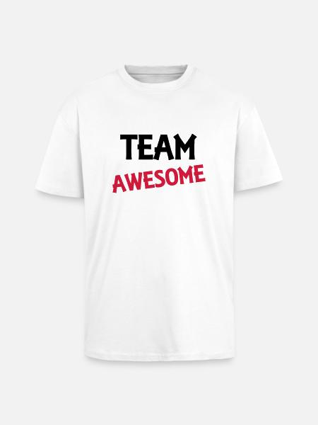 Team Awesome - Oversized Heavyweight Unisex T-Shirt - Weiß