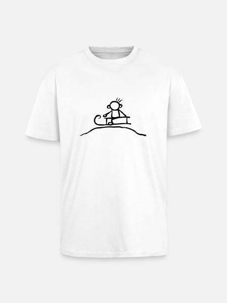 Schlittenfahrt Winter - Oversized Heavyweight Unisex T-Shirt - Weiß