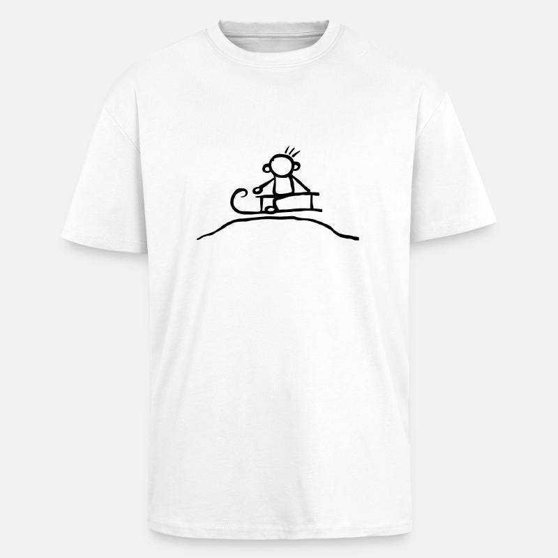 Schlittenfahrt Winter - Oversized Heavyweight Unisex T-Shirt - Weiß