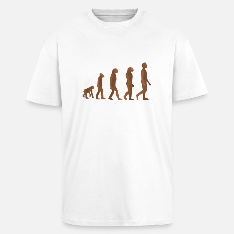 neanderthal cave man caveman steinzeit2 - Unisex Oversized Heavyweight T-shirt - white