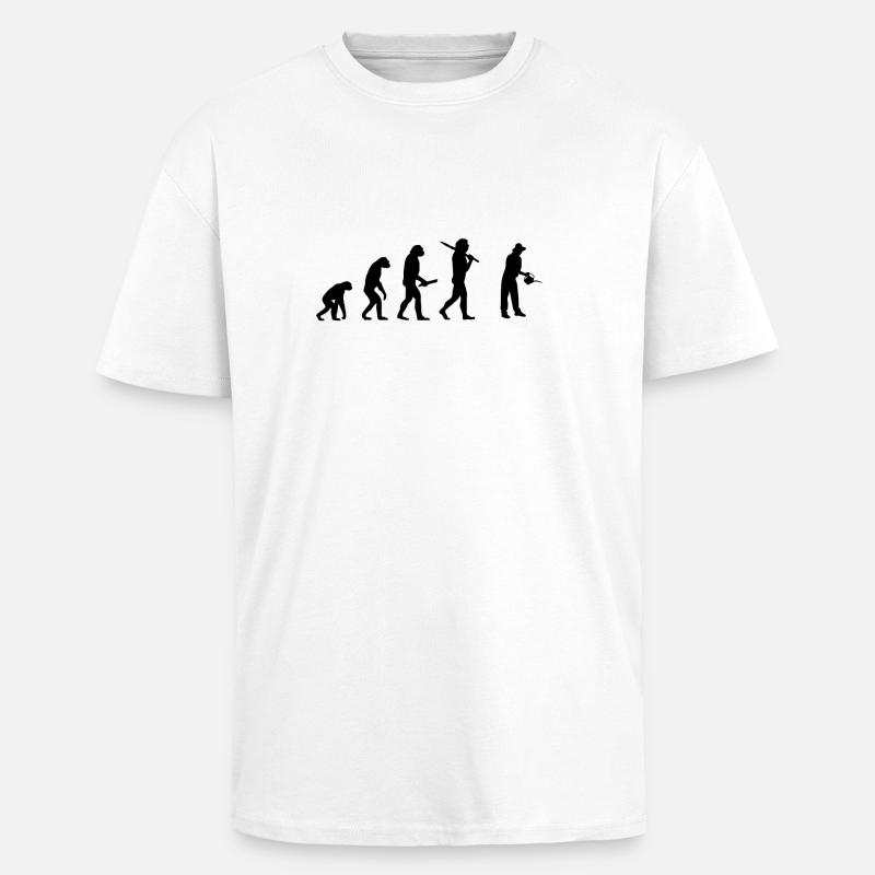 gaertner evolution développement de progrès - T-shirt unisexe oversize épais - blanc