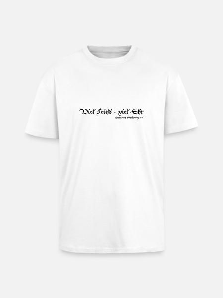 Viel Feind viel Ehr - Oversized Heavyweight Unisex T-Shirt - Weiß