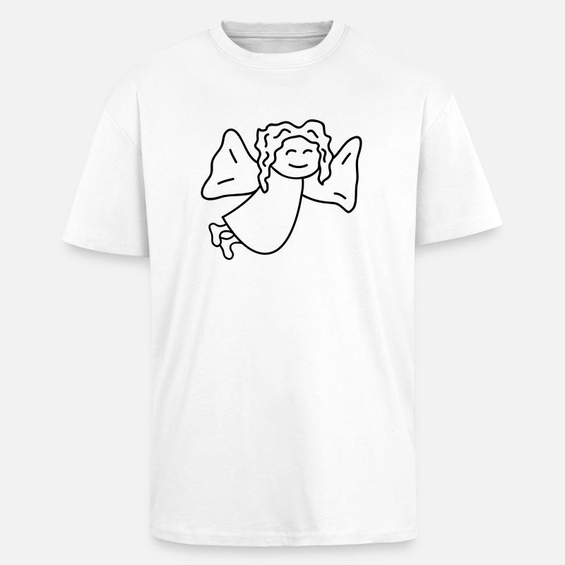 Engel - Oversized Heavyweight Unisex T-Shirt - Weiß