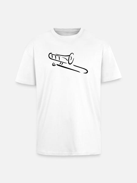Trombone - T-shirt unisexe oversize épais - blanc