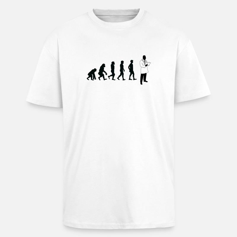 médecin de l'évolution - T-shirt unisexe oversize épais - blanc