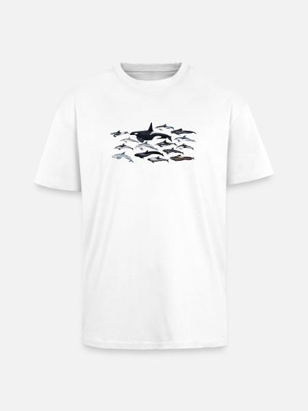 Dolphins - Dolphins - Dauphins - Delphinidae - Unisex Oversized Heavyweight T-shirt - white