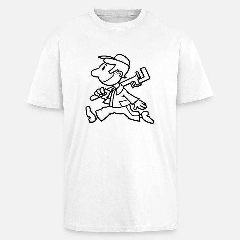 vl083a_worker_1c - Oversized Heavyweight Unisex T-Shirt - Weiß