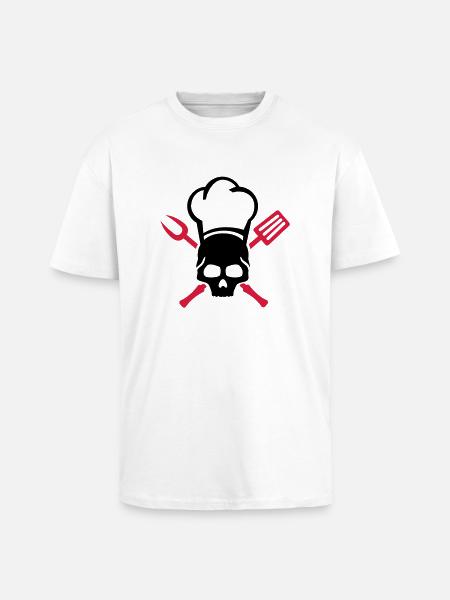 grillen__totenkopf_skull_2__f2 - Unisex Oversized Heavyweight T-shirt - white