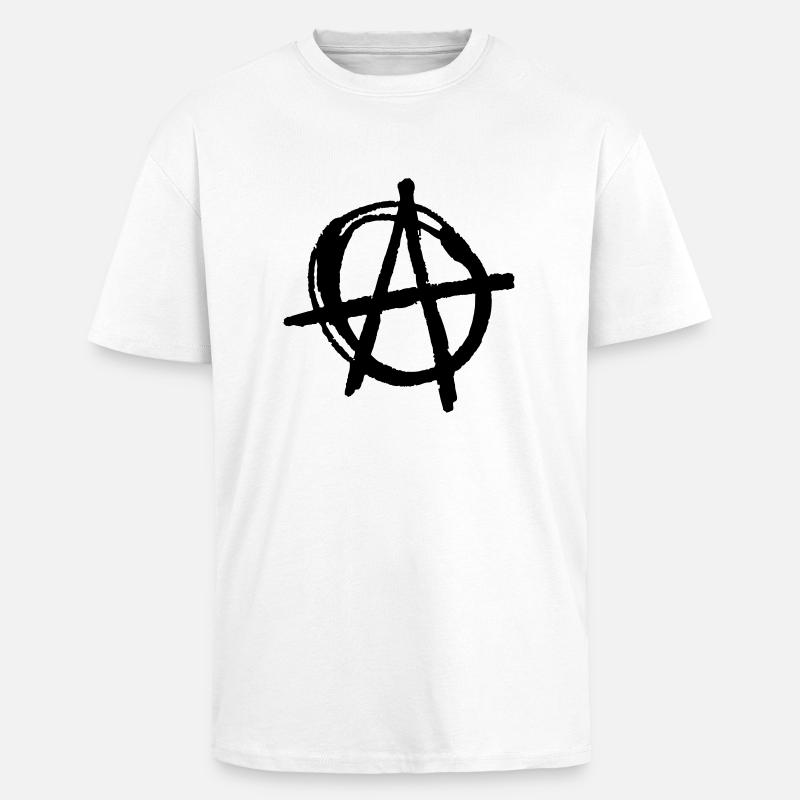 Anarchy - Oversized Heavyweight Unisex T-Shirt - Weiß