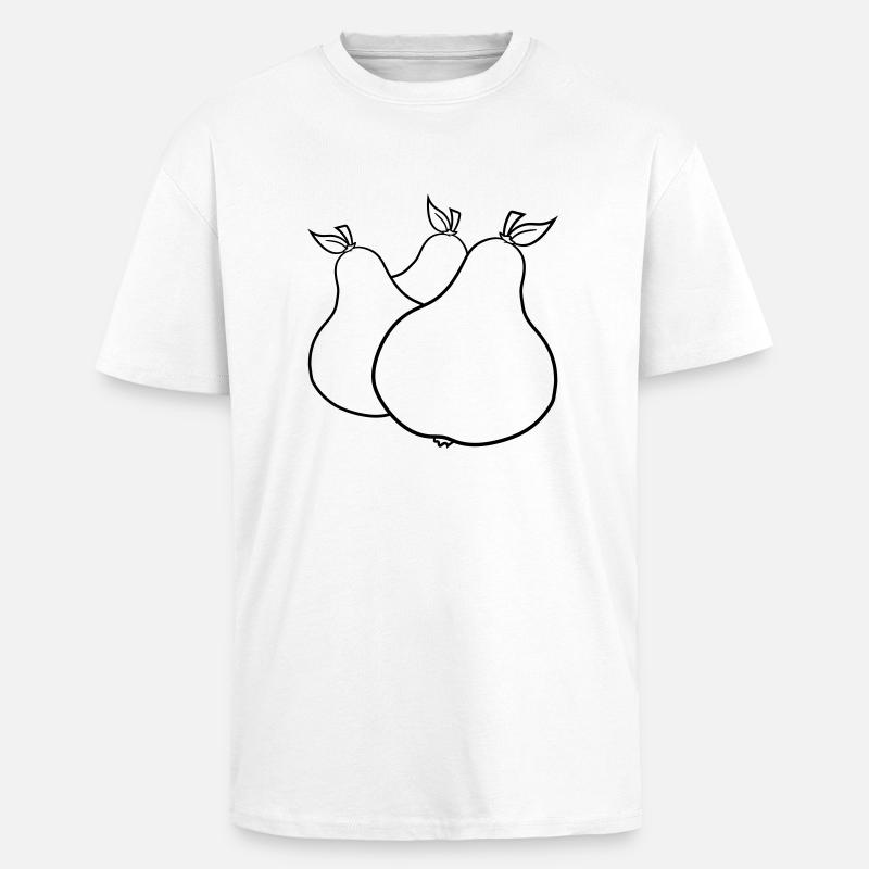 3 pears many group - Unisex Oversized Heavyweight T-shirt - white