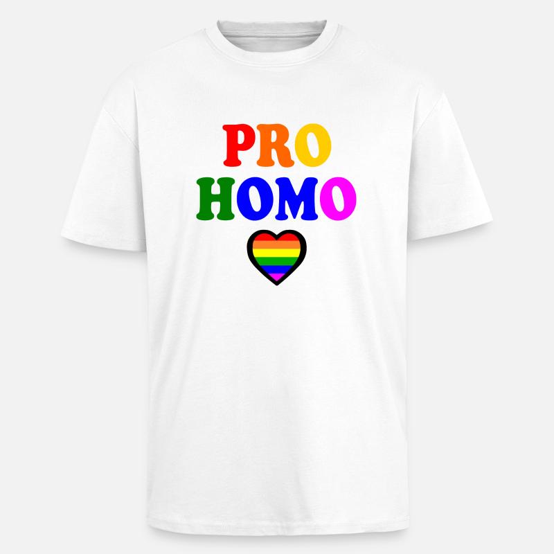 Pro homo - Oversized Heavyweight Unisex T-Shirt - Weiß