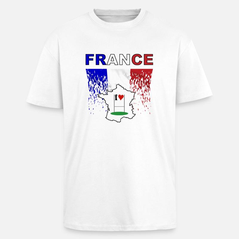 rugby - Unisex Oversized Heavyweight T-shirt - white