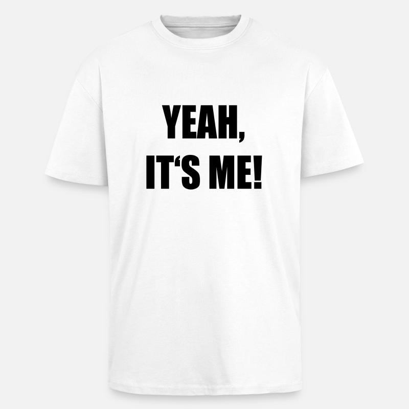 Yeah - Oversized Heavyweight Unisex T-Shirt - Weiß