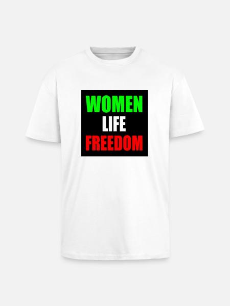 Women life freedom - Unisex Oversized Heavyweight T-shirt - white