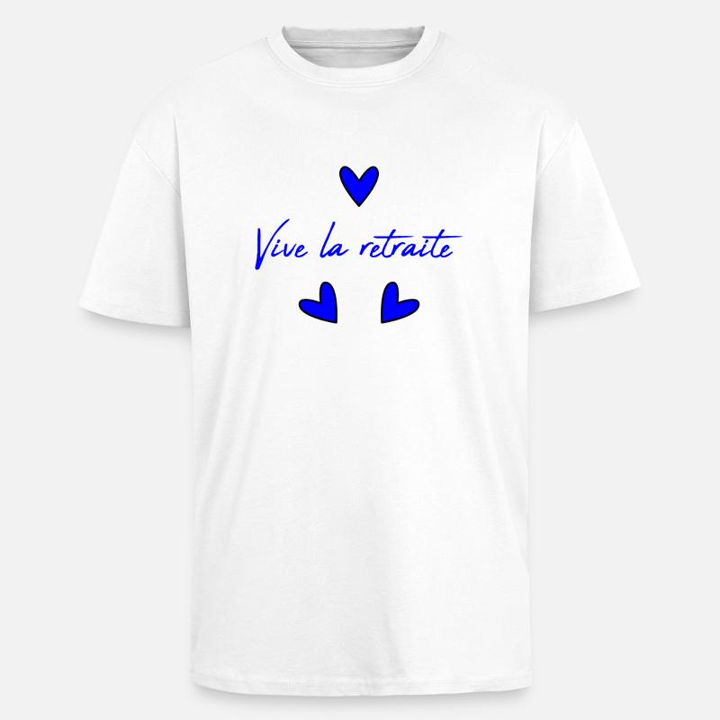 RETRAITE. RETRAITE. RETRAITEE. RETRAITE - T-shirt unisexe oversize épais - blanc