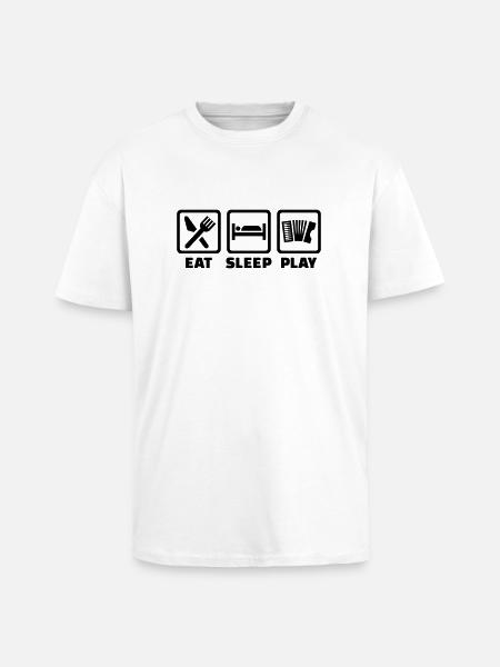 Akkordeon - Oversized Heavyweight Unisex T-Shirt - Weiß