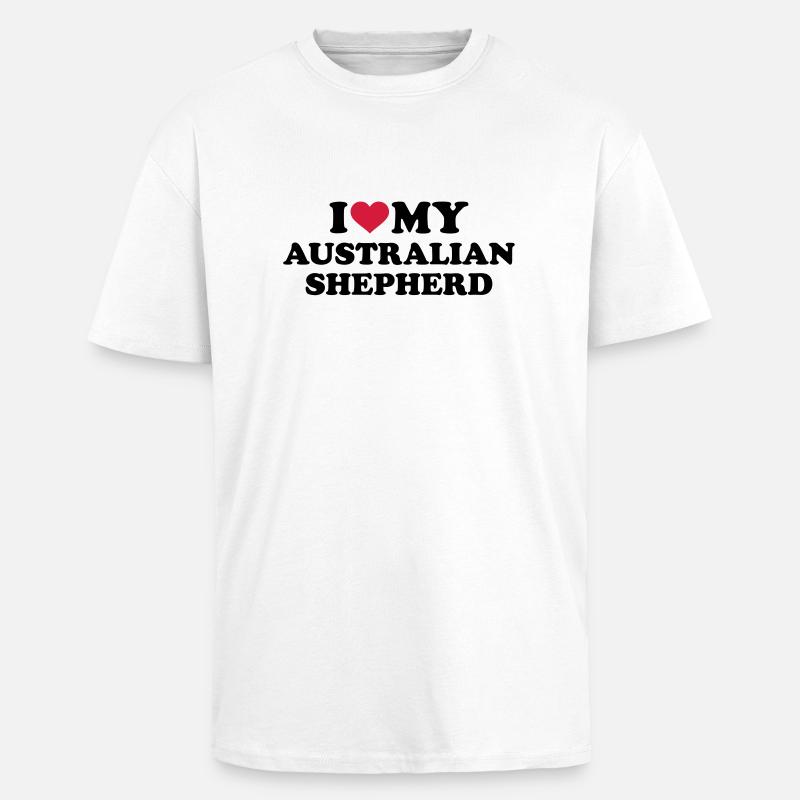 Australian shepherd - Oversized Heavyweight Unisex T-Shirt - Weiß