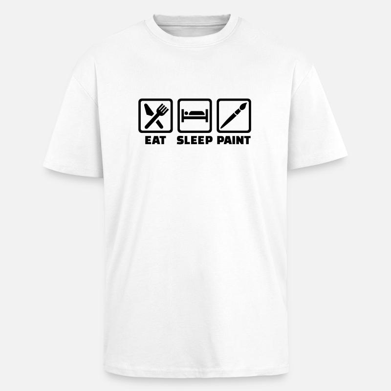 Malen - Oversized Heavyweight Unisex T-Shirt - Weiß