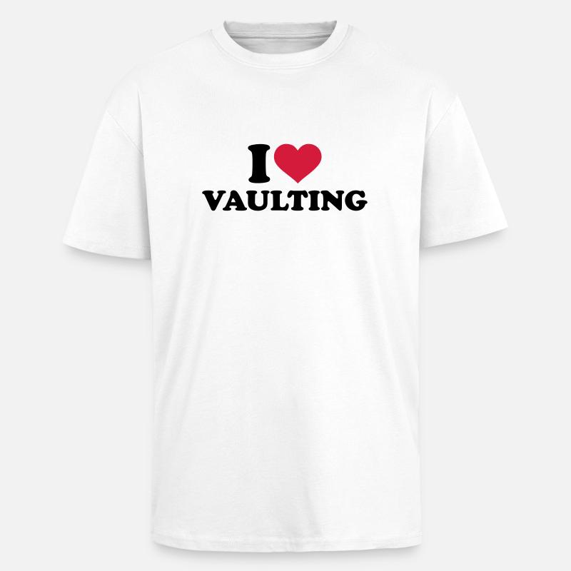 I love Vaulting - Unisex Oversized Heavyweight T-shirt - white