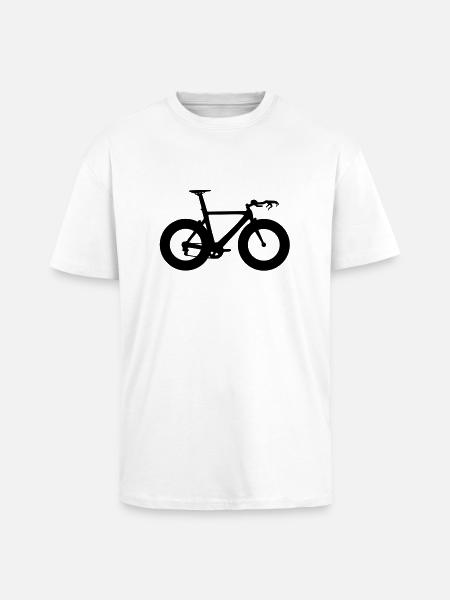 Triathlon-Rad - Oversized Heavyweight Unisex T-Shirt - Weiß