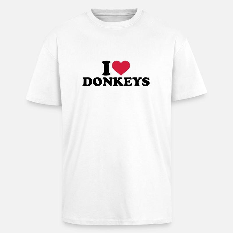Esel - Oversized Heavyweight Unisex T-Shirt - Weiß