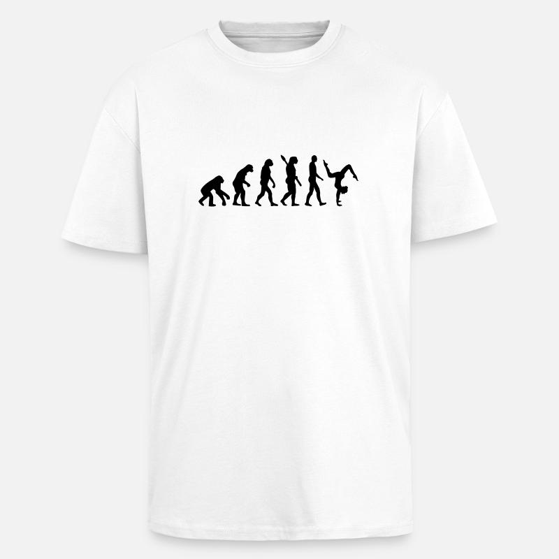 Évolution Gymnastique - T-shirt unisexe oversize épais - blanc