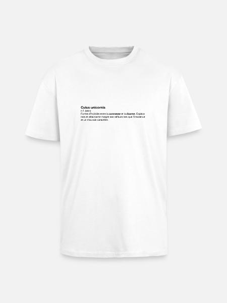 Culus unicornis - T-shirt unisexe oversize épais - blanc
