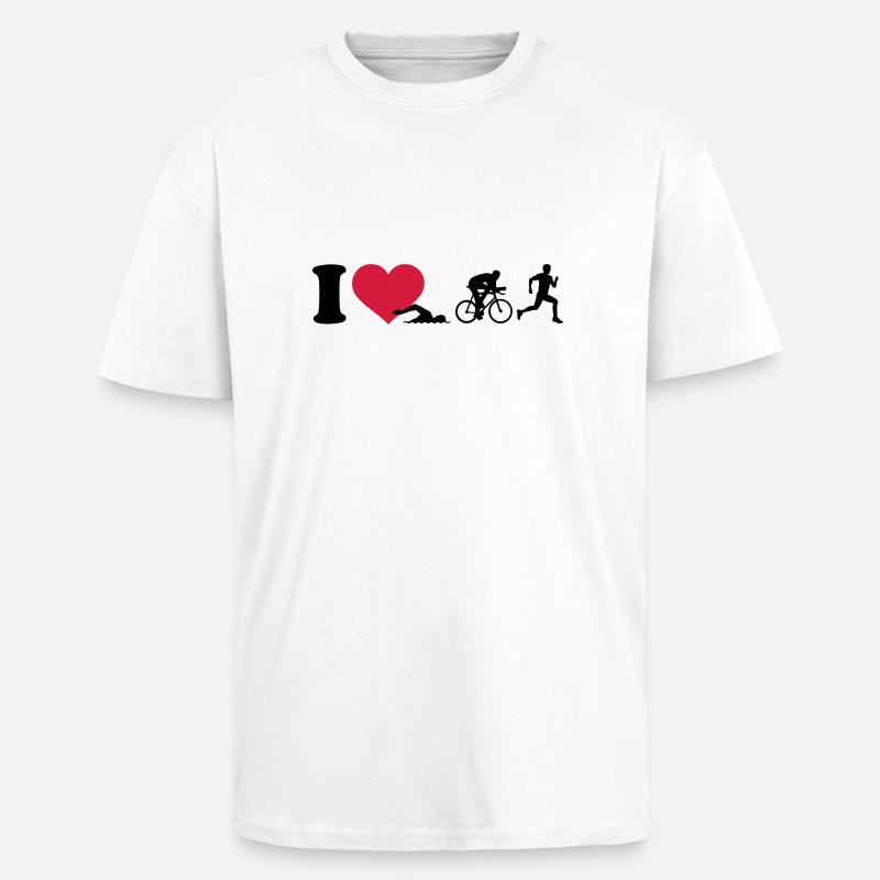 Triathlon - Oversized Heavyweight Unisex T-Shirt - Weiß
