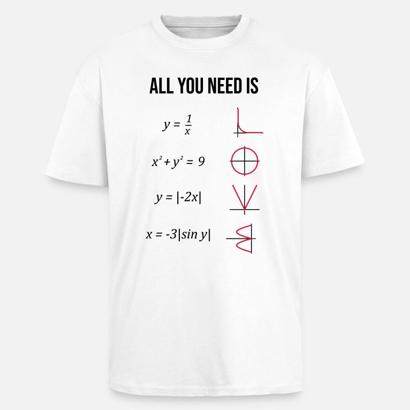 Mathe. Mathelehrer. Mathematiker. Geschenk - Unisex Oversized Heavyweight T-shirt - white