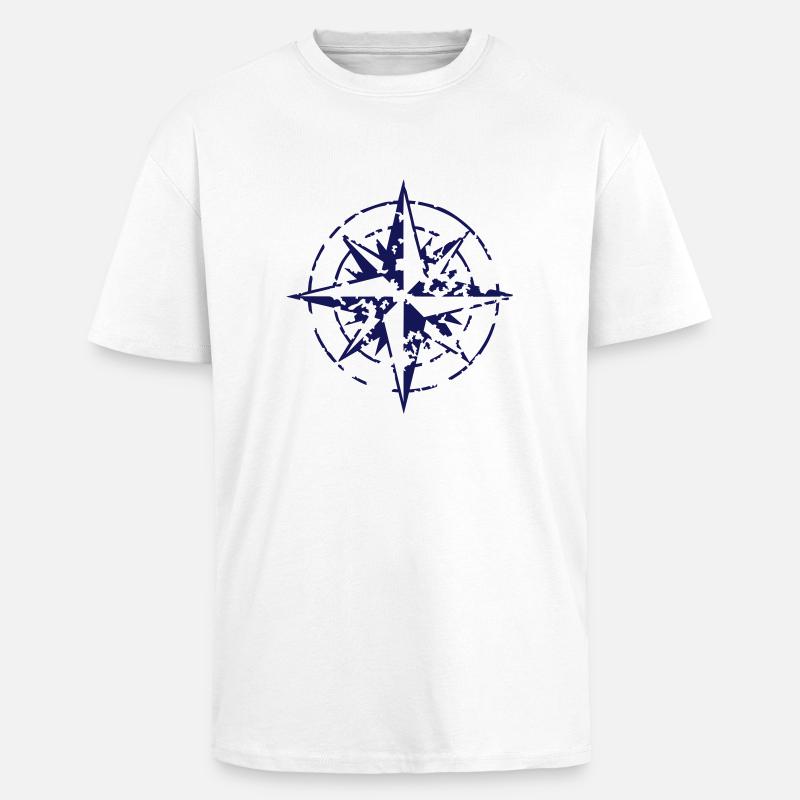 windrose_02_a_1c - Oversized Heavyweight Unisex T-Shirt - Weiß