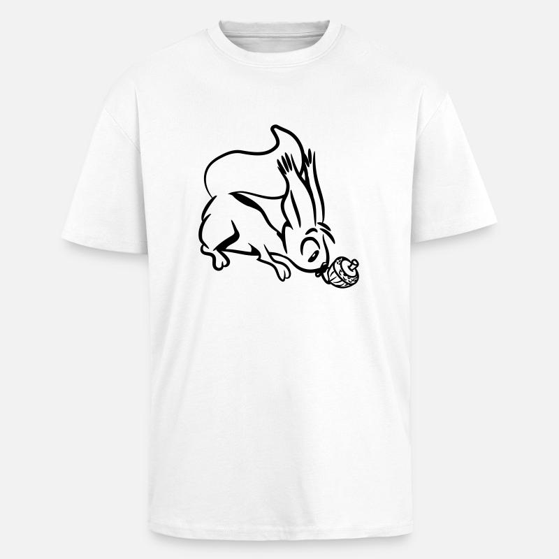 Squirrel doux drôle - T-shirt unisexe oversize épais - blanc