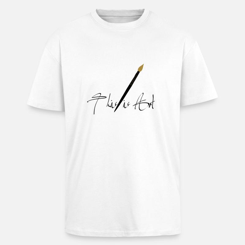 This is Art - T-shirt unisexe oversize épais - blanc