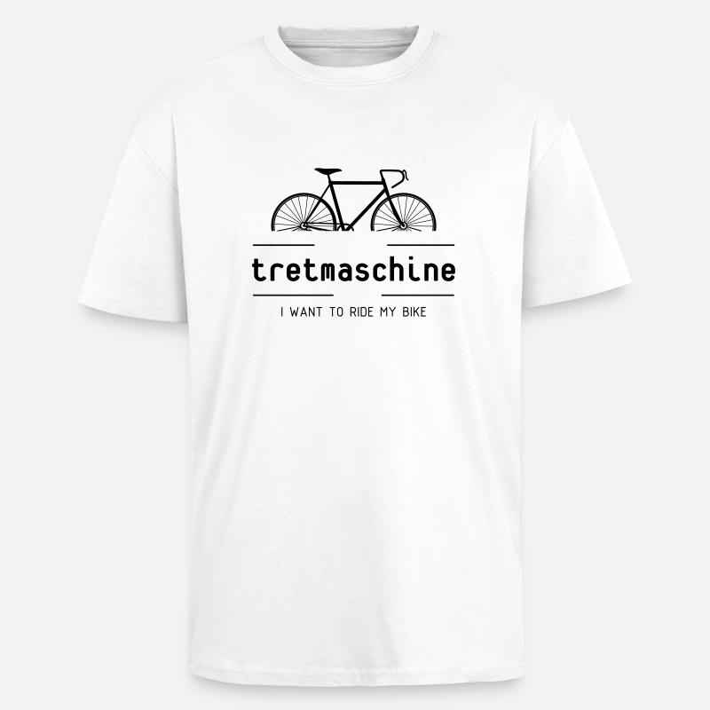 Tretmaschine oder auch Fahrrad genannt. - Oversized Heavyweight Unisex T-Shirt - Weiß