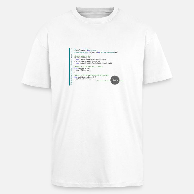 I am a Software Developer - Unisex Oversized Heavyweight T-shirt - white