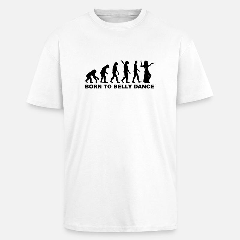 Evolution belly dance - T-shirt unisexe oversize épais - blanc