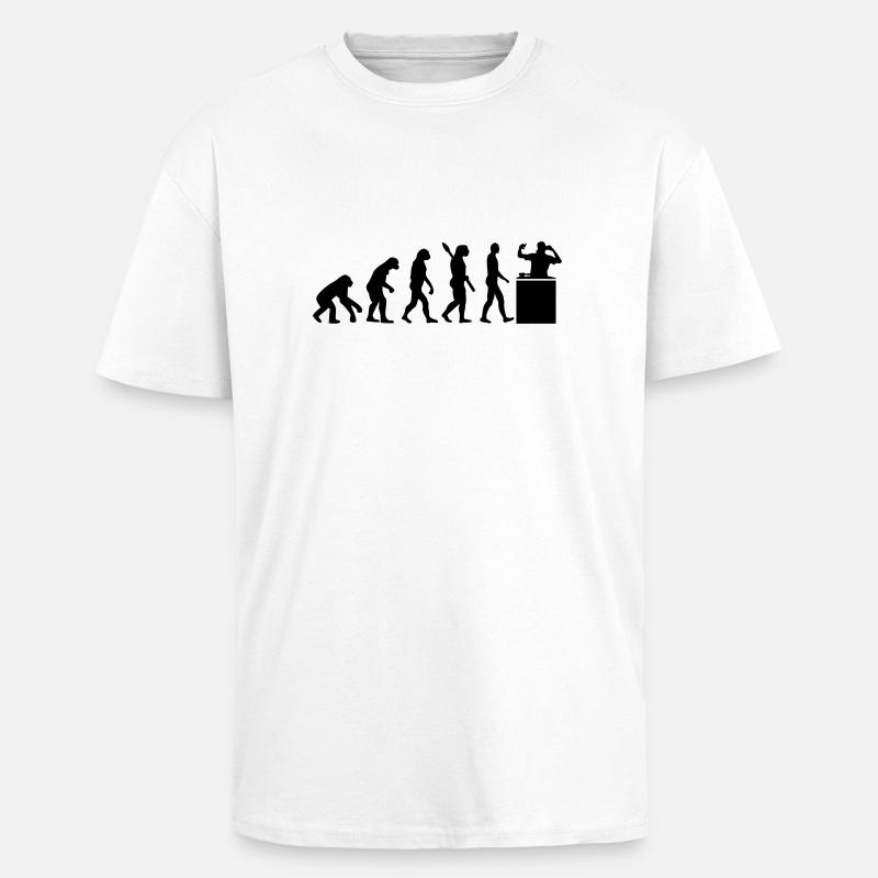 Evolution DJ - Oversized Heavyweight Unisex T-Shirt - Weiß